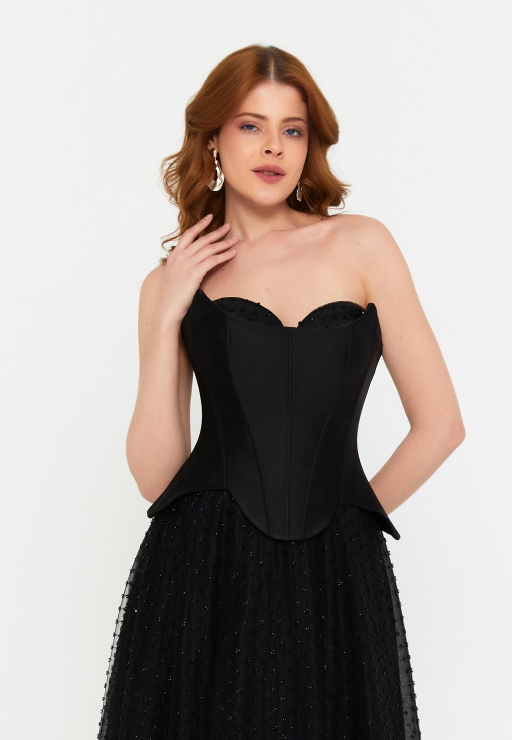 Midnight Elegance – Strapless Abendkleid