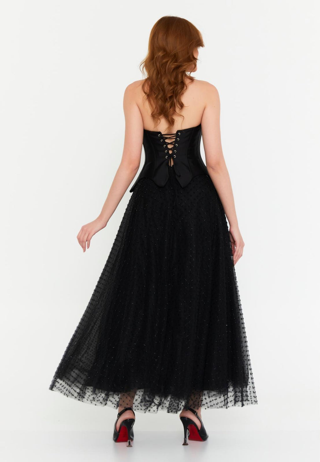 Midnight Elegance – Strapless Abendkleid