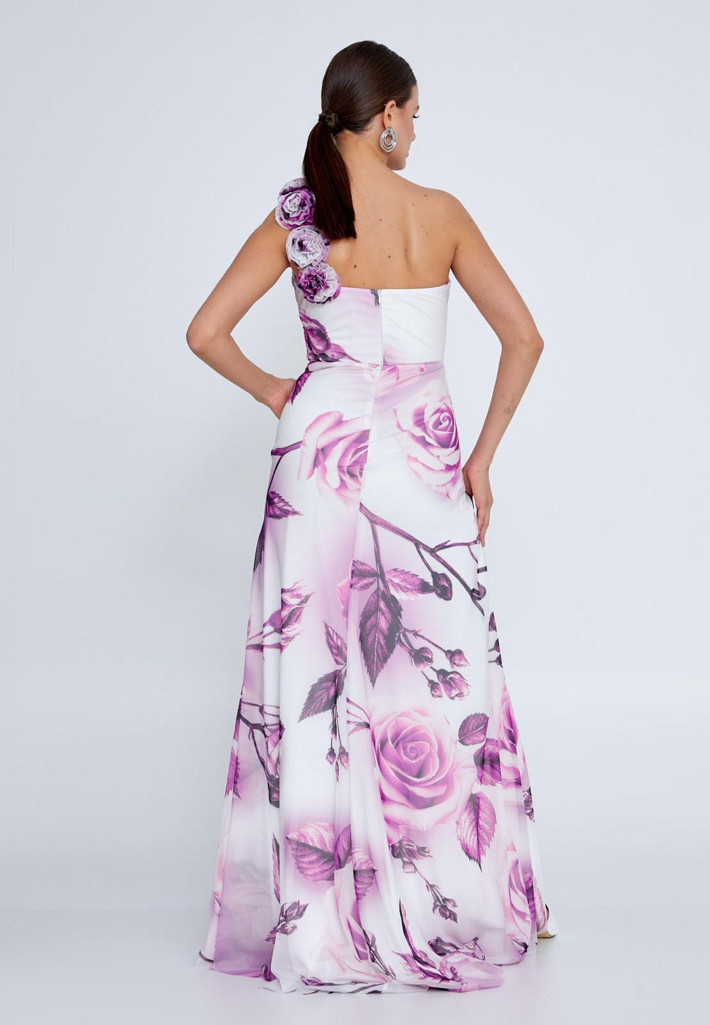 Rose Garden – Elegantes One-Shoulder Abendkleid
