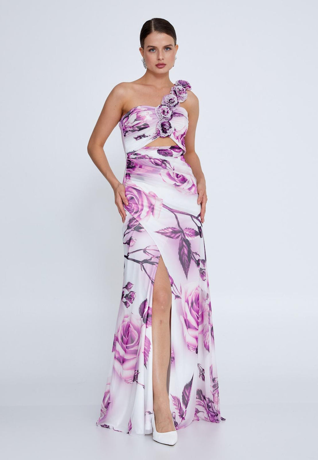 Rose Garden – Elegantes One-Shoulder Abendkleid