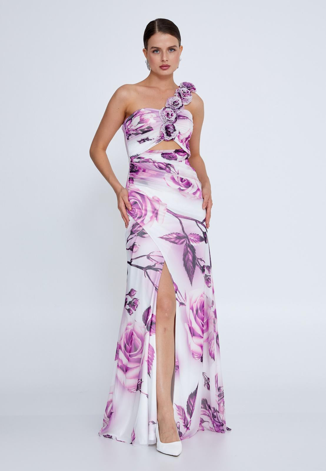 Rose Garden – Elegantes One-Shoulder Abendkleid